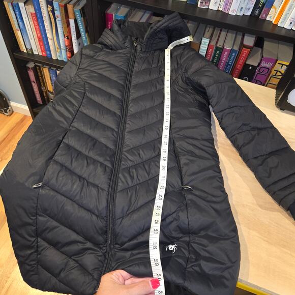 Spyder Kids L 12/14 Jacket Large Black Boundless Quilted Puffer Coat Packable - Picture 10 of 11